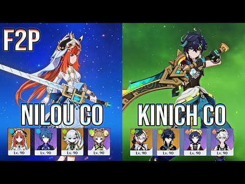 F2P Nilou C0 Bloom & Kinich C0 Burning Spiral Abyss Floor 12 Genshin impact