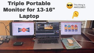 💥 REVIEW: Oiiwak Triple Portable Monitor for 13-16" Laptop