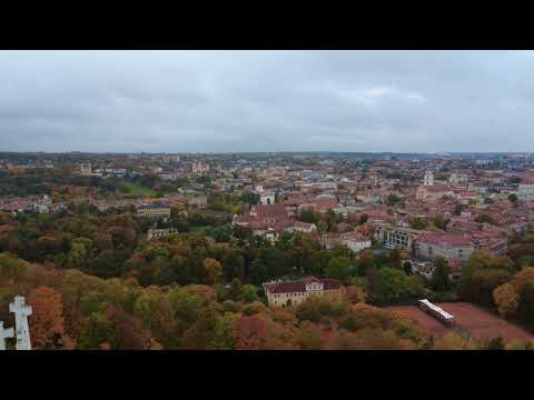 Vilnius Lithuania｜View from Three Crosses Hill & City Panorama 4K Drone