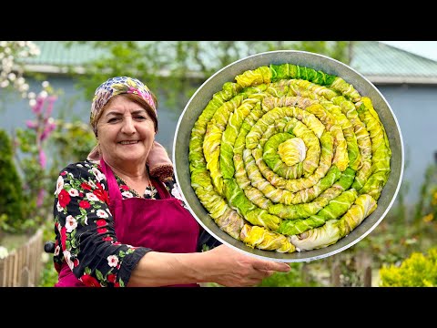 Lamb Meat Cabbage Rolls Recipe! Traditional Azerbaijani Delicacy from Grandma