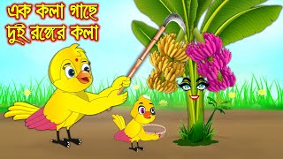 এক কলাগাছে দুই রঙ্গের কলা | Ak Kolagache Dui Ronger Kola | Bangla Cartoon | Thakurmar Jhuli | Pakhir