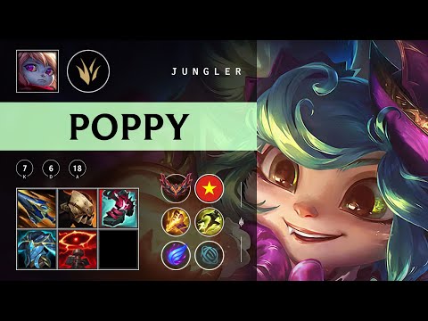 Poppy Jungle vs Lee Sin - VN Grandmaster Patch 25.22