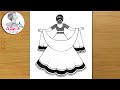 How To Draw A Girl With Lehenga Drawing Girl How To Draw A Girl With Beautiful Traditional Dress