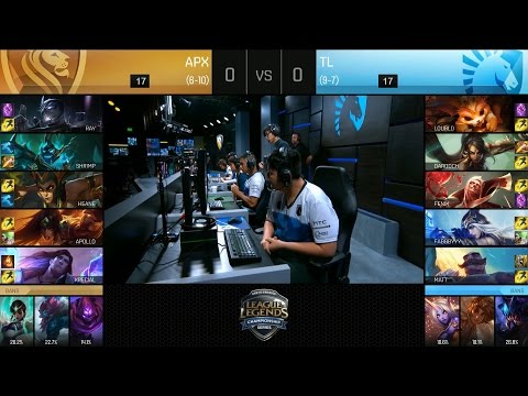 APX vs TL Game 1 Highlights - APEX vs TEAM LIQUID NA LCS Week 9 Summer 2016