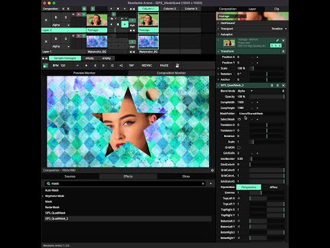 [Resolume plugin] Quad Mask (FFGL/OSX)