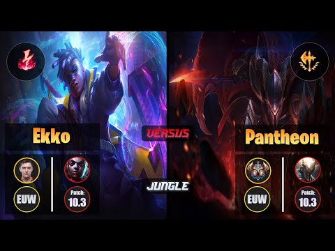 Selfmade EKKO (Jungle) [Electrocute] VS PANTHEON - Challenger EUW Patch 10.3