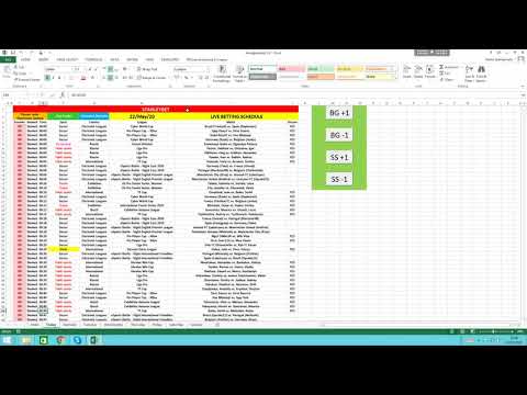 Live Betting Schedule Version 2.0