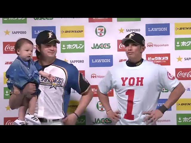 ファイターズ・メンドーサ投手・陽選手ヒーローインタビュー 2016/7/18 F-E