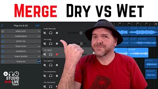 How to MERGE TRACKS in GarageBand iOS (Wet vs Dry)