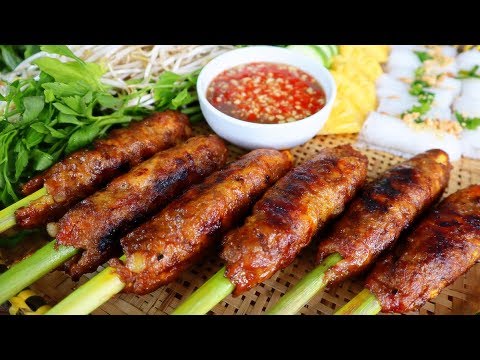 Cách làm NEM BÒ NƯỚNG SẢ Thơm Ngon Quá Đã - Món Ăn Ngon