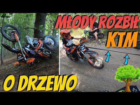 Holowanie Młodego - Rozbił KTM o drzewo / 3 Motory uległy uszkodzeniom
