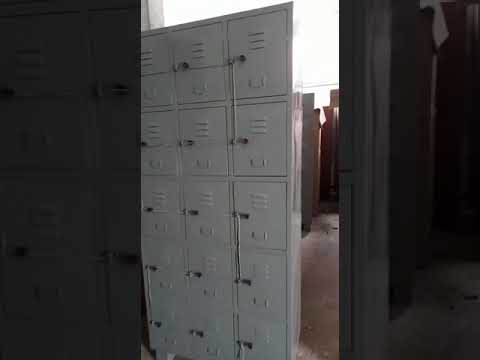 Gray 12 locker mild steel cabinets, for industrial