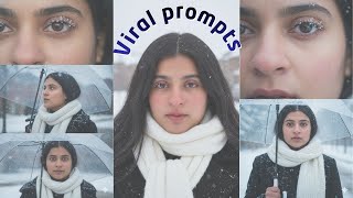 7 Viral Snow Photo Trend Prompts using Google Gemini Snow Trend #googlegemini #viral #trending