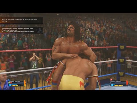 WWE 2K24 Showcase 3- Rick Rude vs. The Ultimate Warrior - WrestleMania V #rickrude  #ultimatewarrior