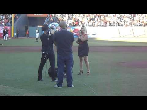Jewels Hanson National Anthem at SF Giants September 7, 2013