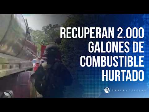 Ejército recupera 2.000 galones de combustible hurtado en Santander