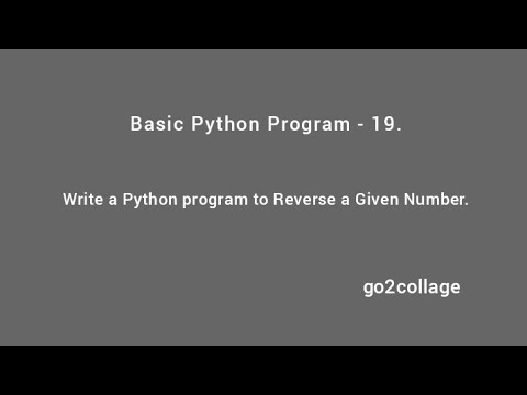 Ep 19 Language Python Basic Program I Go2collage