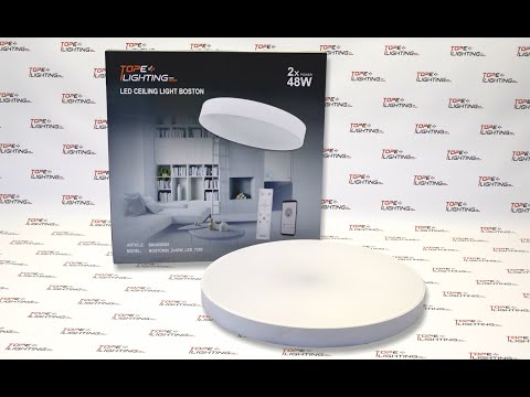 Lubinis šviestuvas TOPE Lubinis baltas LED šviestuvas "BOSTON" 2x48W video