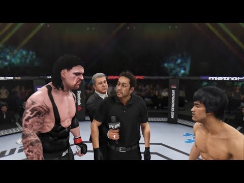 Bruce Lee vs. Undertaker (EA Sports UFC 3) - CPU vs. CPU - Crazy UFC 👊🤪