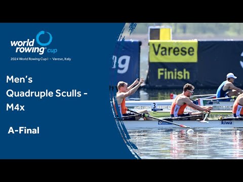 2024 World Rowing Cup I - Varese, Italy - Men's Quadruple Sculls (M4x) A-final