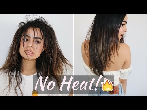 Straight Hair W/ NO HEAT (Tubi Tutorial)