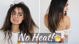 Straight Hair W/ NO HEAT (Tubi Tutorial)