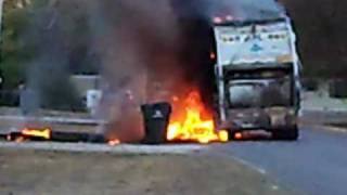 garbage truck fire