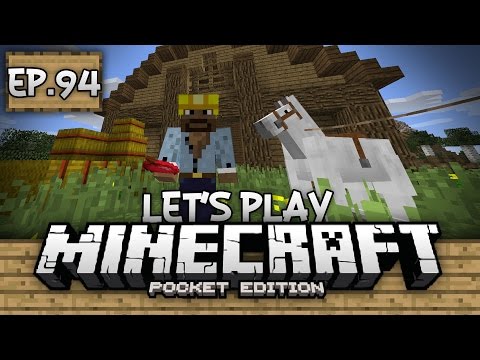 Survival Let's Play Ep. 94 - TAMING HORSES & BUILDING STABLES!!! - Minecraft PE (Pocket Edition)