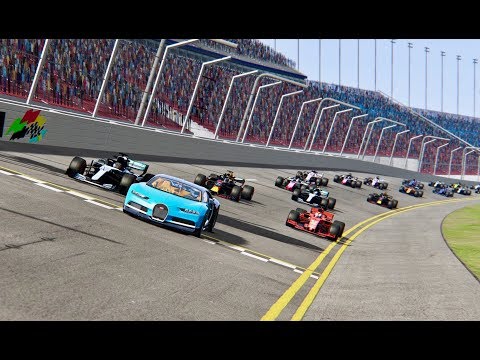 Bugatti Chiron vs All F1 2018 Cars - OVAL TRACK