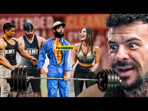 Levantador de Peso Profissional Finge ser Faxineiro na Academia #3 | Anatoly