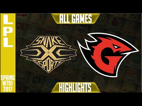 Snake Esports vs Game Talents Highlights All Games - LPL Spring 2017 W7D1 - SS vs GT All Games