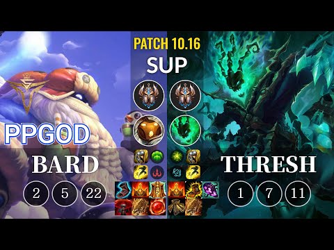 VS ppgod Bard vs Thresh Sup - KR Patch 10.16