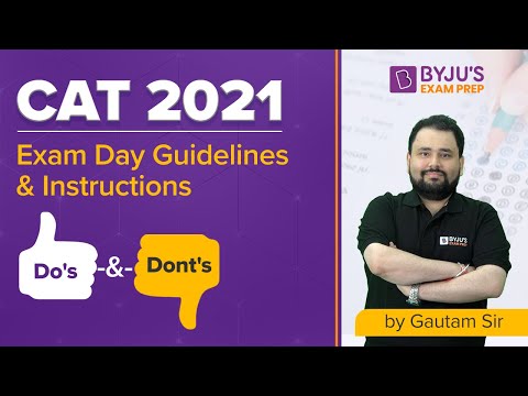 CAT 2021 Exam Day Guidelines | Do's & Don'ts  @BYJU'S Exam Prep: CAT & MBA