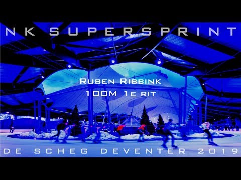 Ruben Ribbink 100m 1e rit NK Super Sprint De Scheg Deventer 2019