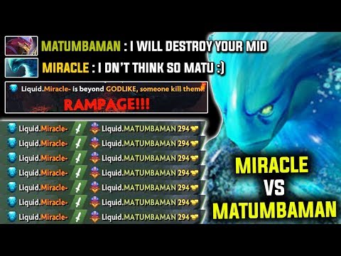 Miracle Destroying His Own Best Friend Matumbaman On Ranked - Crazy Morphling 2x Rampage Dota 2