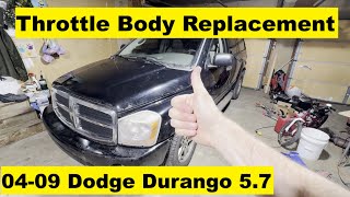 Throttle Body Replacement Dodge Durango 5.7 Hemi v8 04 05 06 07 08 09 2004 2005 2006 2007 2008 2009