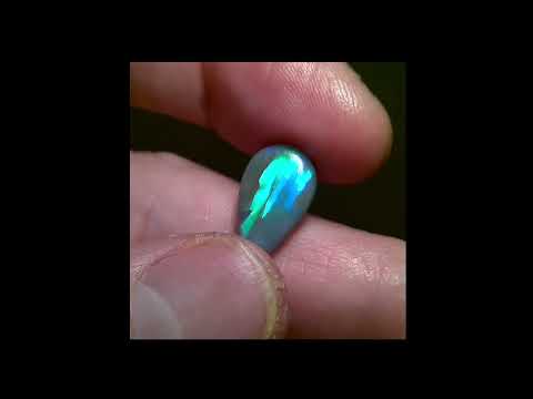 4.38cts Natural Solid Lightning Ridge semi-black opal, super rare pattern