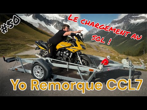 Remorque Abaissable Porte-moto Grosses cylindrées - YO REMORQUE - CCL7 - 266 x 110 cm - PTAC : 749 kg - Reference FOURGON_C700 ALU_5