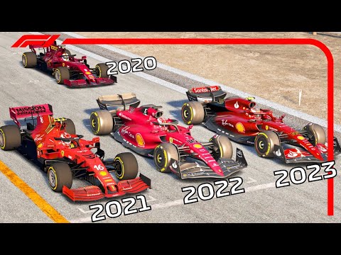 Ferrari F1 2023 SF-23 vs Ferrari F1 2022 vs Ferrari 2021 vs Ferrari F1 2020 - Melbourne GP
