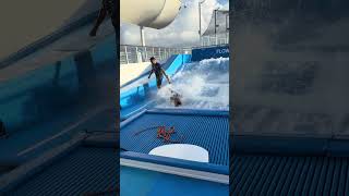FlowRider Fail: Wipeout Without a Surfboard! 🚢😂 #UtopiaoftheSeas