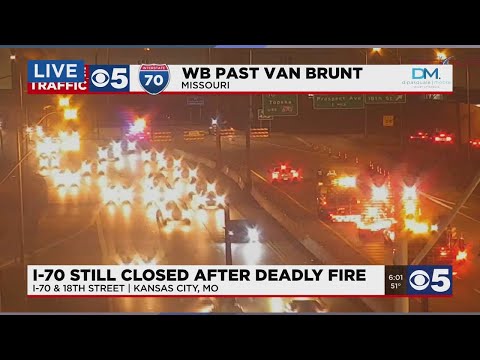 Westbound I-70 still closed after deadly fire