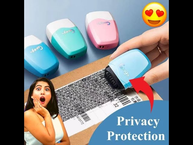 Vídeo relacionado con MoKo Almohadilla de rodillos para robo de identidad, recargable, autoentintado ancho, almohadilla de protección de datos, camuflaje para privacidad, datos personales, apagón, rojo grande, rojo