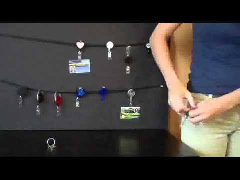 Part of a video titled Retractable Badge Reels Product Video: IDville - YouTube