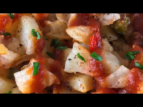 Air Fryer Frozen Diced Hash Browns Recipe (Vegan, Plant Based)