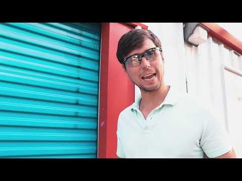 Part of a video titled How to Cut a Lock off a Storage Unit - YouTube