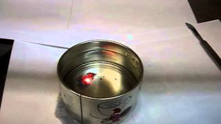 burning dark aluminium in water