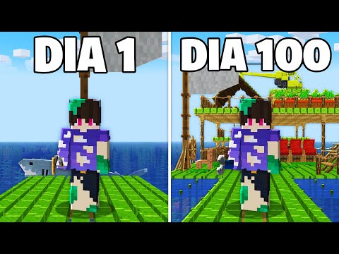 EU PASSEI 100 DIAS PERDIDO NO OCEANO DO MINECRAFT - Raft Craft O FILME
