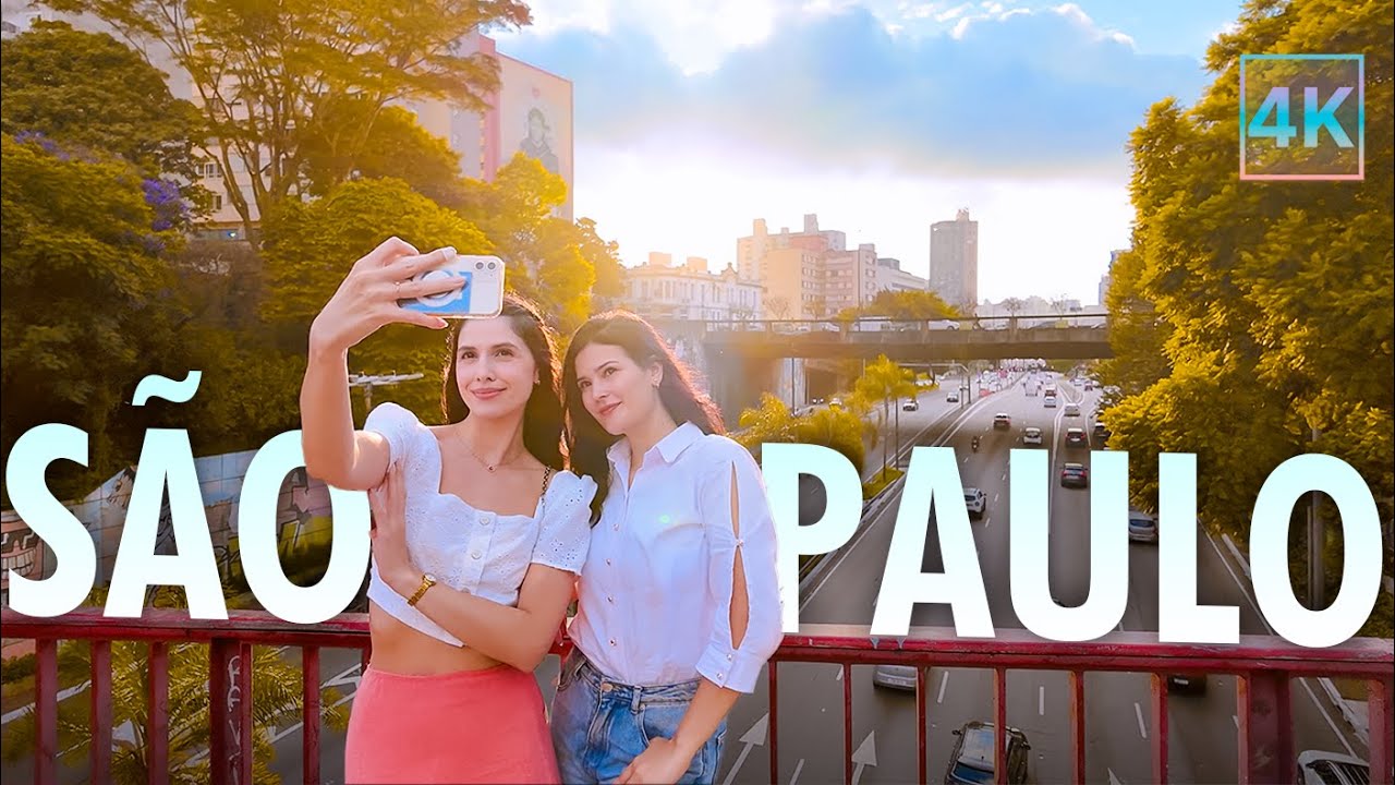 Immersive street-level walking tour through Sao Paolo, Brazil, showcasing authentic urban landscapes, local architecture, and the vibrant atmosphere of the city's neighborhoods