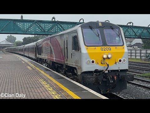 NIR 201 Class Loco 8209 + Enterprise Train + DVT 9004 - Malahide and Dundalk (10/7/23)
