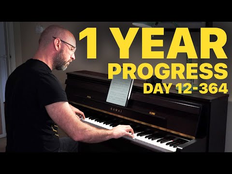 Piano progress 1 year practicing less than an hour a day